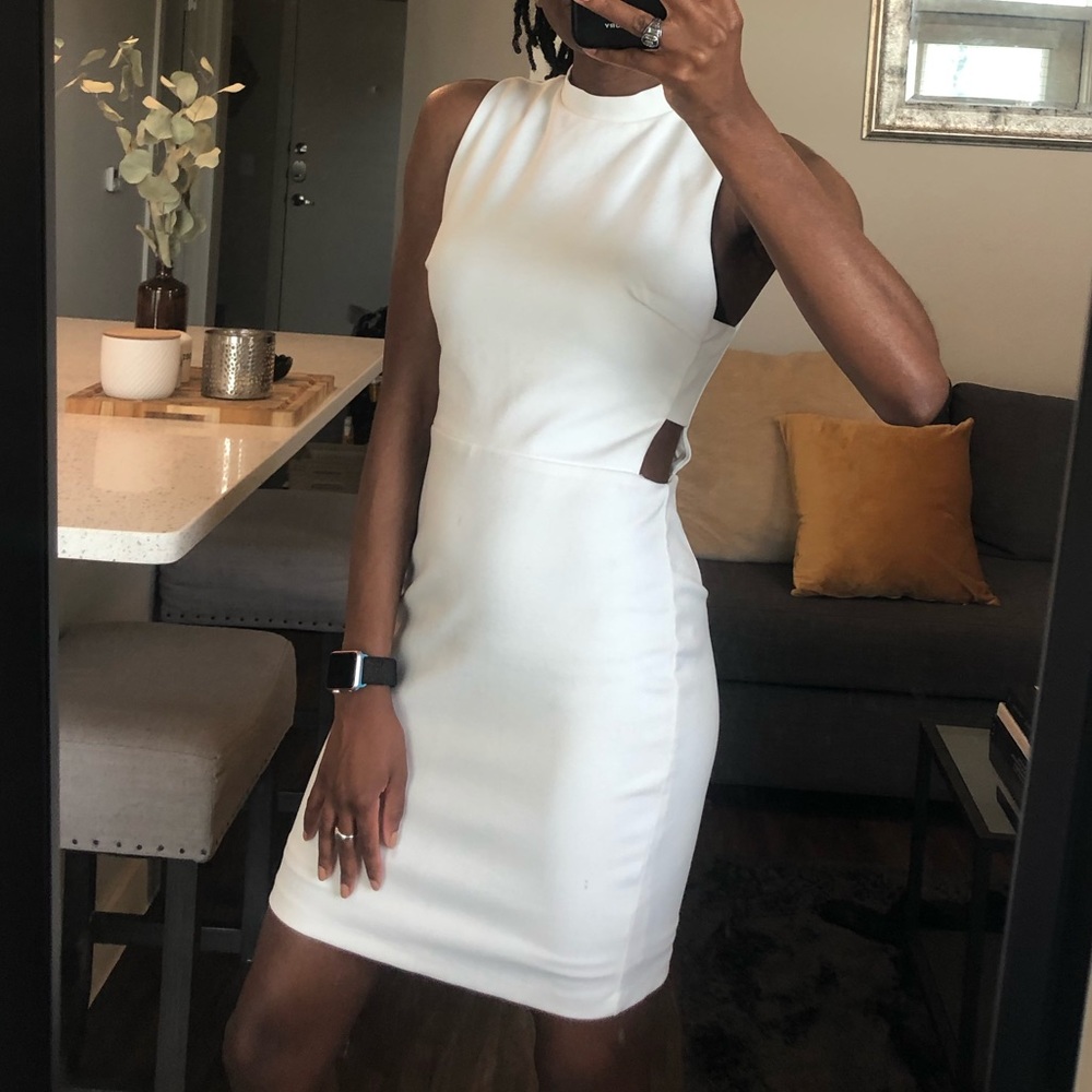 White/Cream Cut Out Dress